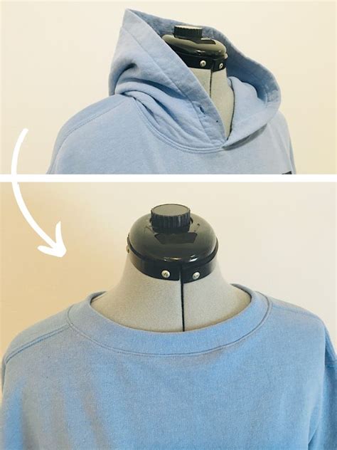 Consider the neckline of your sweatshirt.