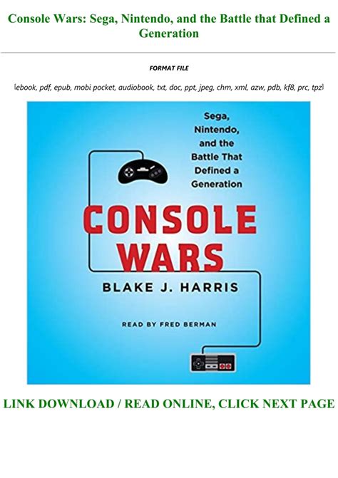 Console Wars Sega Nintendo and the Battle that Defined a Generation Epub