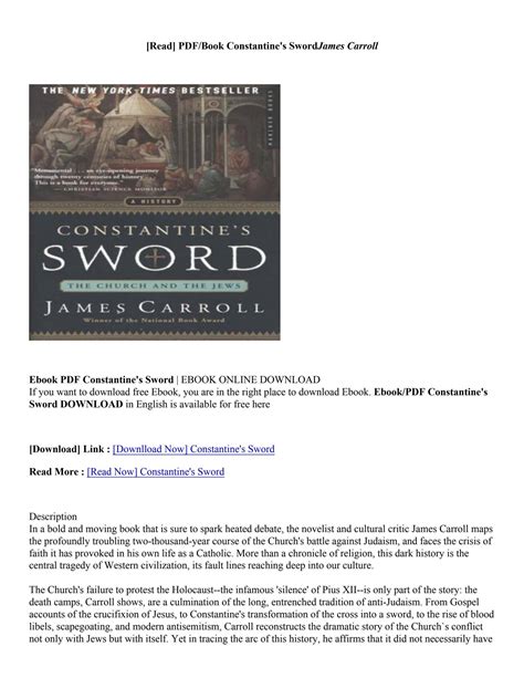 Constantine's Sword pdf Kindle Editon