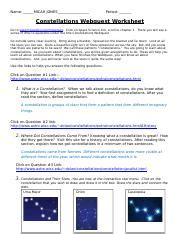 Constellations Webquest Answers Doc