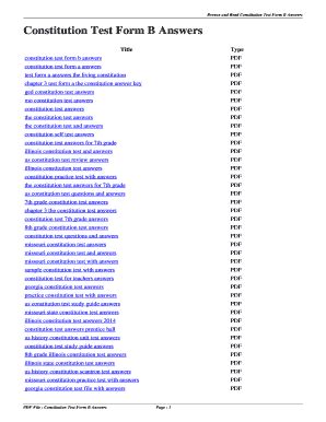 Constitution Test Form B Answers Reader