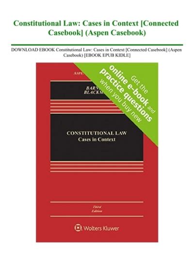 Constitutional Law Cases in Context Connected Casebook Aspen Casebook Reader