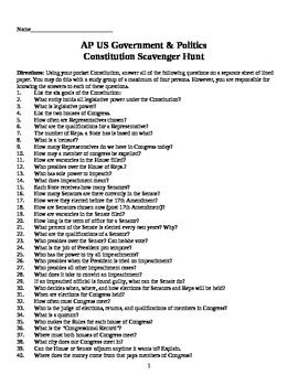 Constitutional Scavenger Hunt Answer Key 45 Questions Epub