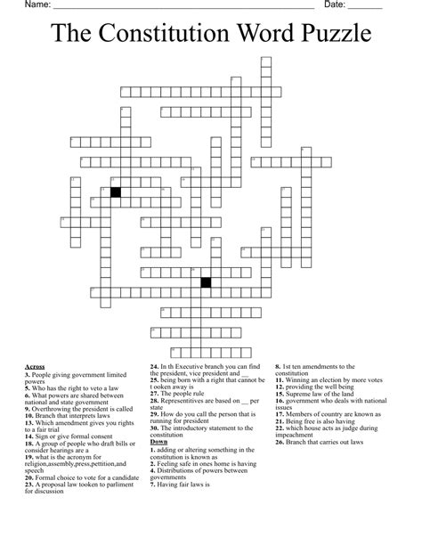 Constitutional Word Puzzle Answers Doc