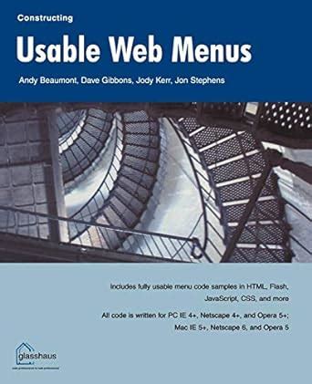 Constructing Usable Web Menus 1st Edition Epub