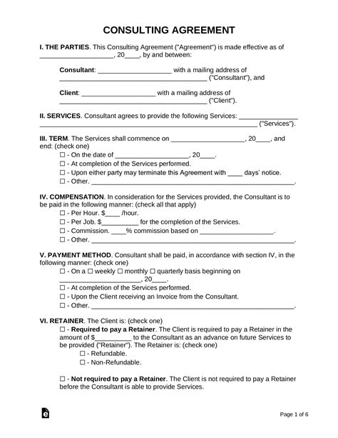 Consultant Contracts Templates