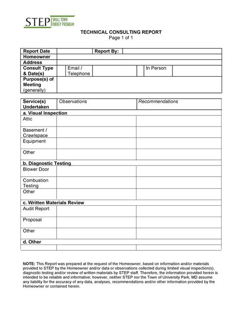 Consulting Report Template