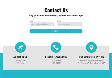 Contact Us Website Template