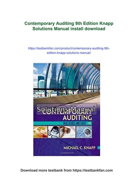 Contemporary Auditing Knapp 9th Edition Solutions Kindle Editon