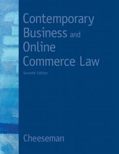 Contemporary Business and Online Commerce Law 7th Edition MyBLawLab Series PDF