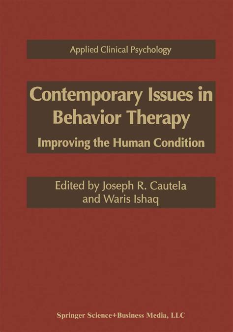 Contemporary Issues in Behavior Therapy Improving the Human Condition 1st Edition Epub