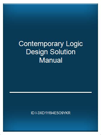 Contemporary Logic Design 2nd Edition Solution Manual Reader