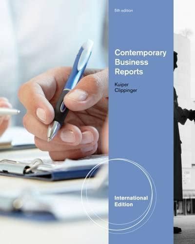 Contemporary business reports kuiper Ebook Doc