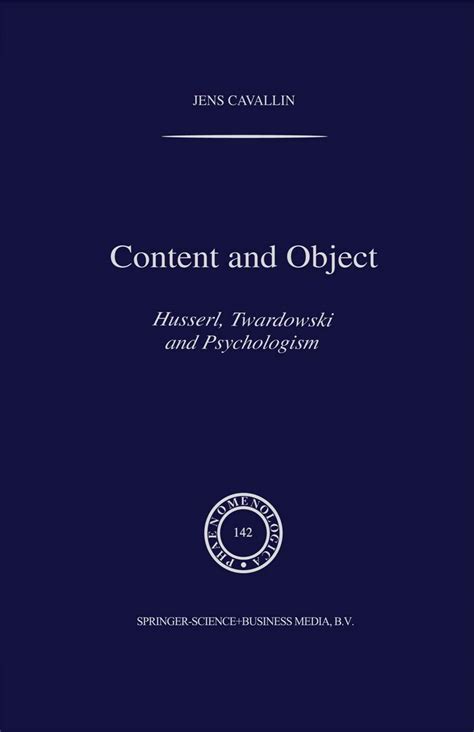 Content and Object Husserl PDF
