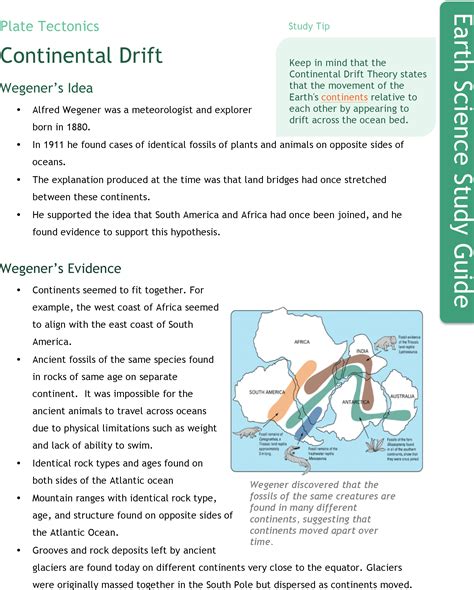 Continental Drift Study Guide Answer Key Ebook Epub