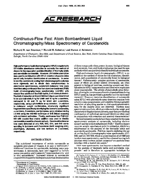 Continuous flow fast Atom Bombardment Mass Spectometry Kindle Editon