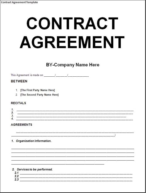 Contract Paper Template