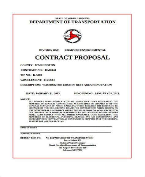 Contract Proposal Template