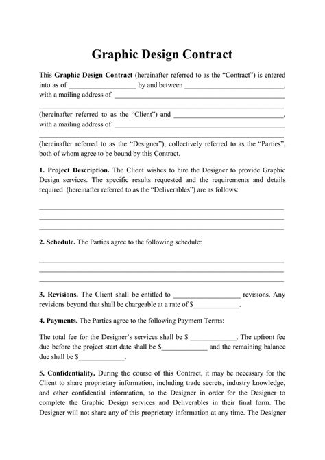 Contract Template Graphic Design