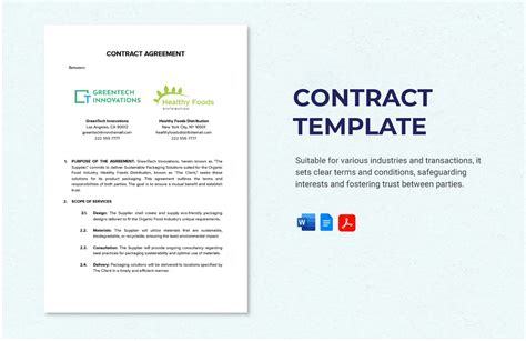 Contract Template Microsoft Word