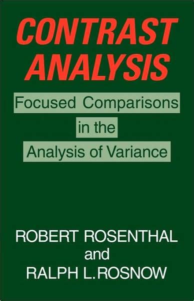 Contrast Analysis Focused Comparisons in the Analysis of Variance Kindle Editon