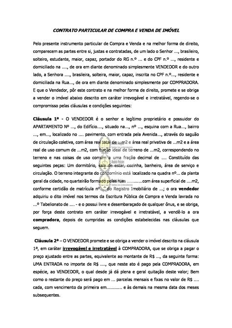 Contrato Particular de Compra e Venda de Imóvel: Guia Completo