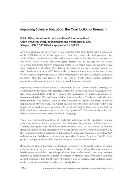 Contributions from Science Education Research PDF