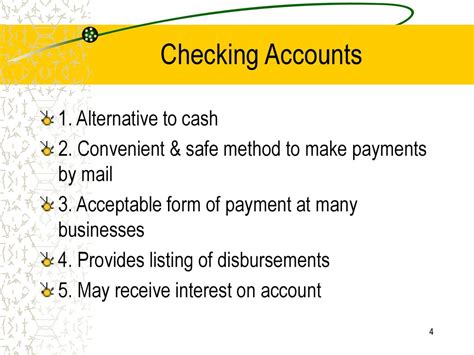 Convenience Checking Account: