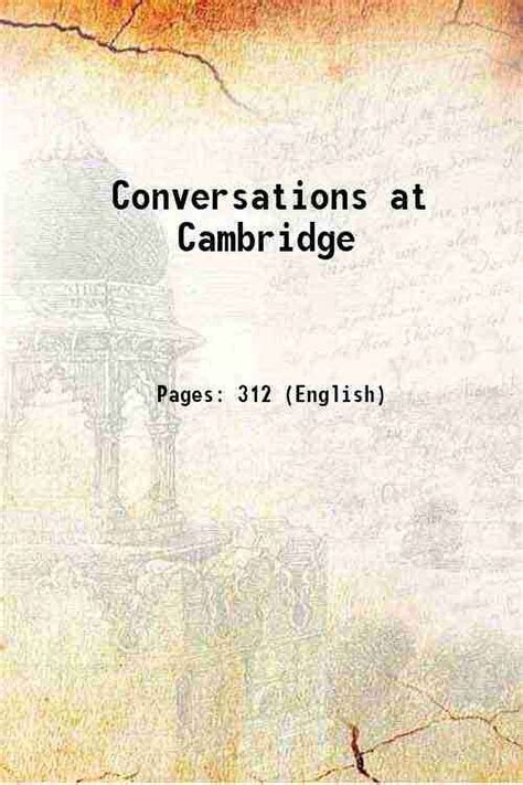 Conversations at Cambridge... Kindle Editon