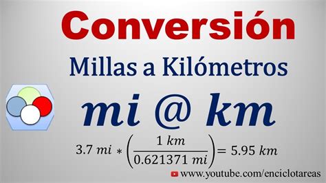 Conversión de millas a kilómetros