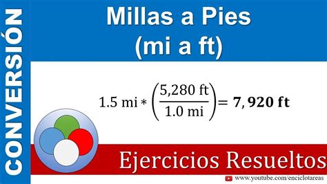 Conversión de millas a pies