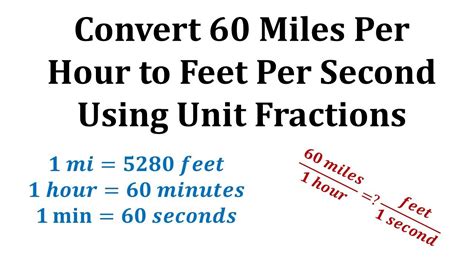 Conversion Factors: Miles to Feet