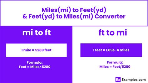 Conversion Formula: Miles to Feet