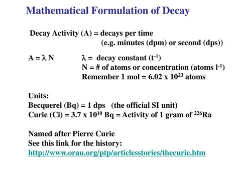 Convert μc to decays per second (dps):