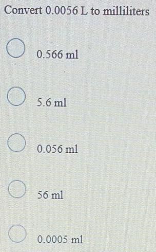 Convert 0.0056 L to Milliliters: A Comprehensive Guide