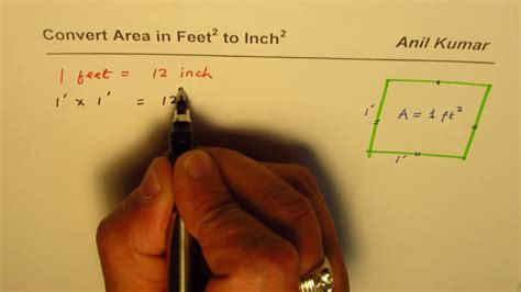 Convert Area in Inches to Square Feet with Ease