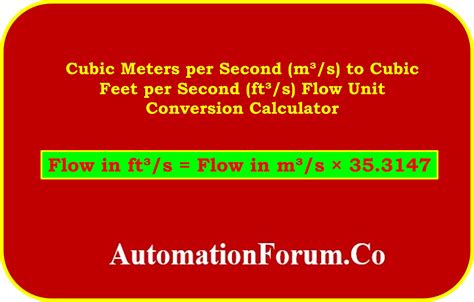 Convert CFS to Cubic Meters per Second: A Comprehensive Guide