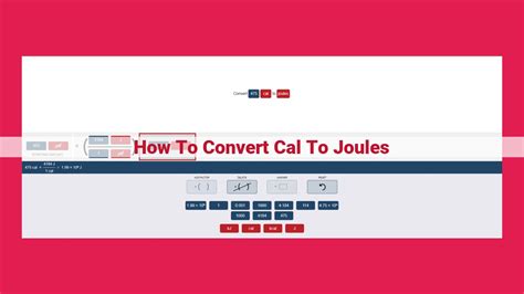 Convert Calories to Joules: A Comprehensive Guide