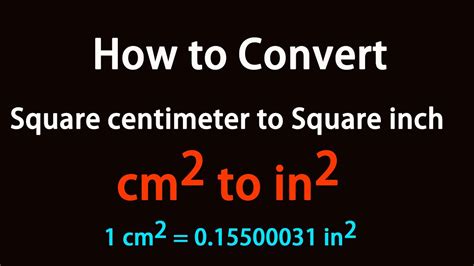 Convert Centimeters Squared to Inches Squared: A Comprehensive Guide