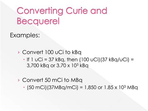 Convert Curies to Becquerels: Unveiling the Hidden Connection