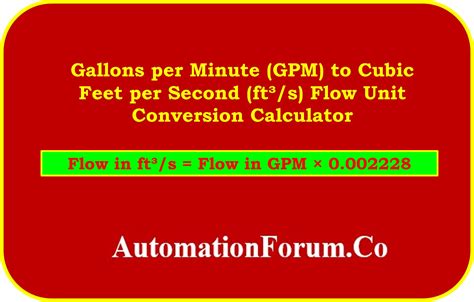 Convert GPM to Feet Per Second with Precise Calculations