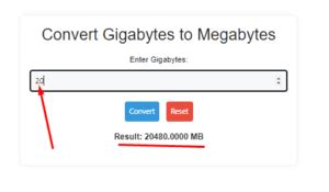 Convert Gigabytes (GB) to Megabytes (MB) with Ease