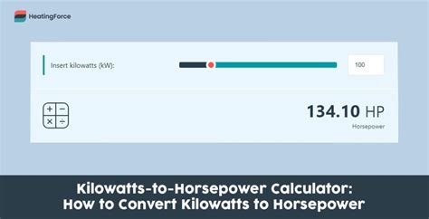 Convert Horsepower to Kilowatts: A Comprehensive Guide