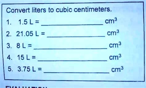 Convert Liters to Cubic Centimeters: A Comprehensive Guide