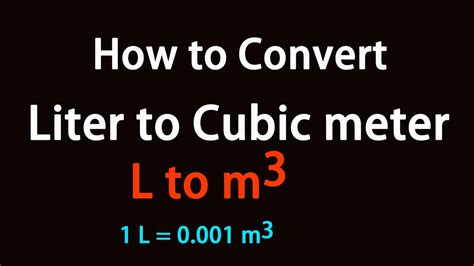 Convert Liters to Cubic Meters with Ease