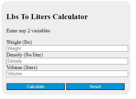 Convert Liters to Pounds: A Comprehensive Guide