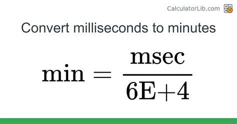 Convert Milliseconds (msec) to Minutes (min) Effortlessly