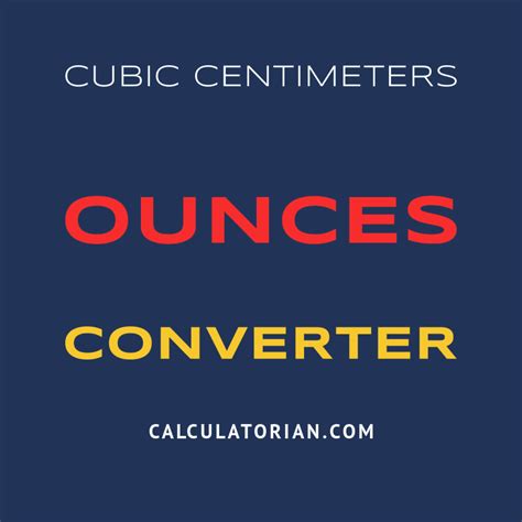 Convert Ounces to Cubic Centimeters: A Comprehensive Guide for Every Need