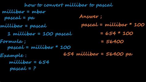 Convert Pascal to Millibar: A Comprehensive Guide