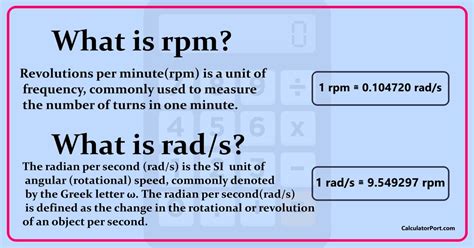 Convert Revolutions Per Minute (RPM) to Radians Per Second (rad/s): A Comprehensive Guide